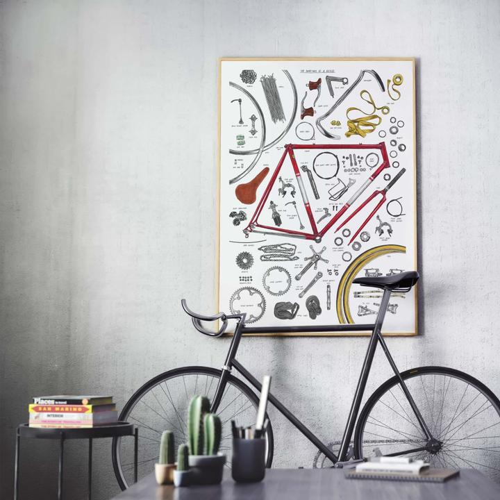 Image du produit Trenddeko Structure d'un vélo (60 x 80 cm)