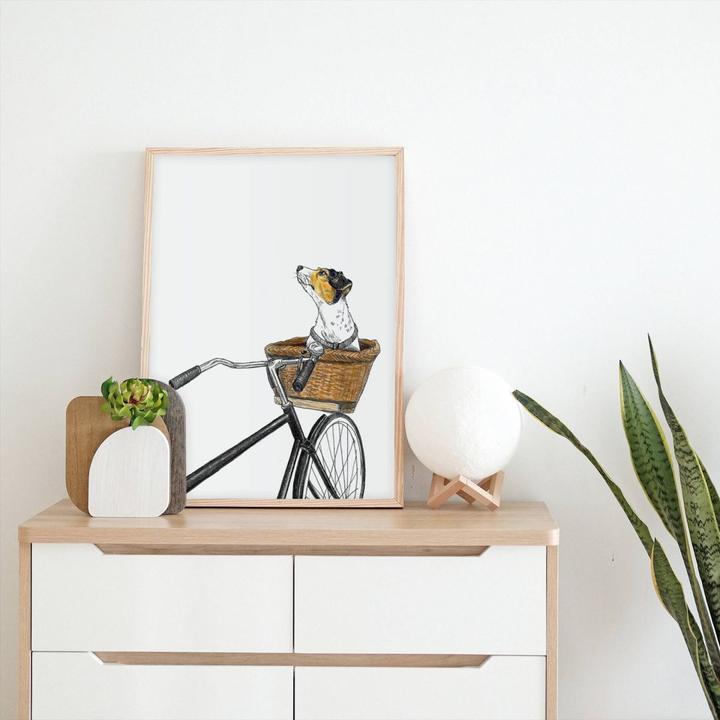 Image du produit Trenddeko Chien dans un panier (30 x 40 cm)