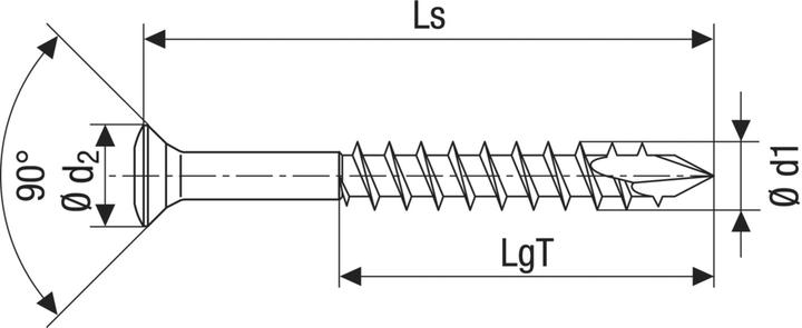 Produktbild Spax A2 Linsensenkkopf Kleiner Kopf T-Star Plus T15 Teilgewinde Cut (100 Schrauben pro Stück)