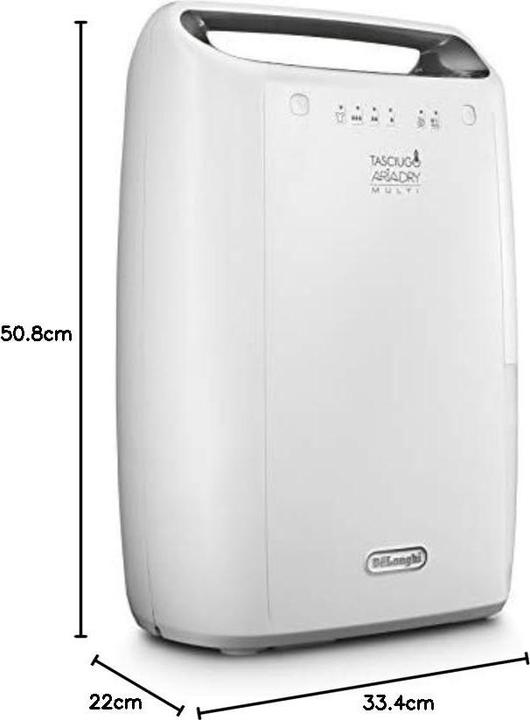 Produktbild De'Longhi Tragbarer Luftentfeuchter mit Trocknungsfunktion und 3-Wege-Filtersystem (12 l/24h)