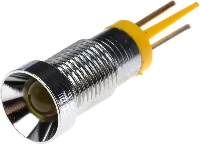 Produktbild RS PRO LED versenkt 8mm chrom 2VDC gelb