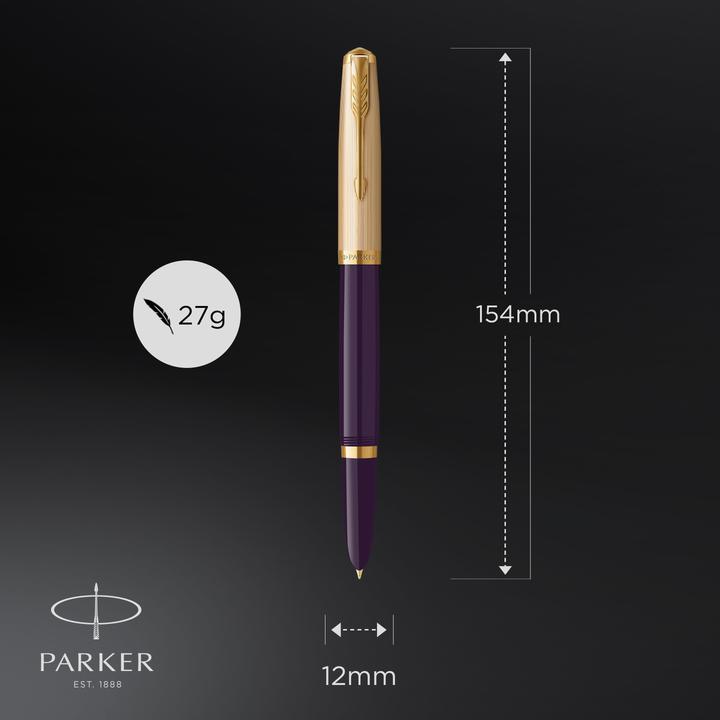 Immagine prodotto Parker Stilografica 51 Plum 18K G.C. F (Nero, Oro, 1x)