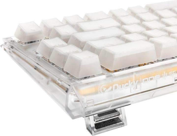 Actual product image Ducky One 3 Aura White SF Gaming Keyboard, RGB LED - MX-Red (US) (US, Cable)