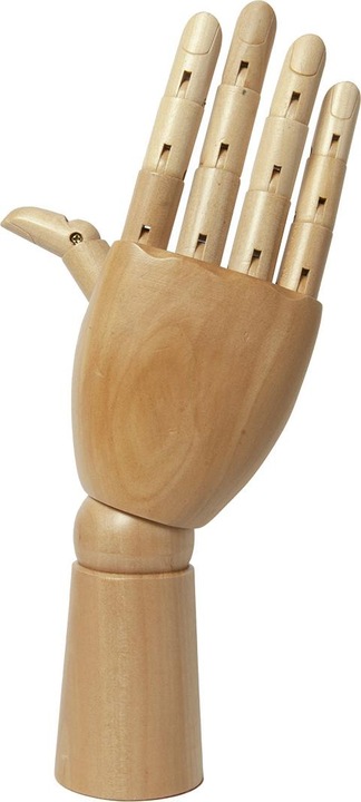 Actual product image Natura Punto Wooden hand with adjustable links, height 30 cm