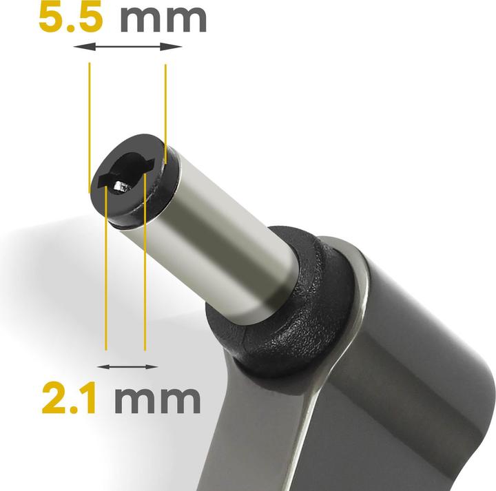 Image du produit Avizar ADA-100W-C007, Adaptateur USB-C / 5.5 x 2.1mm 100W (USB-C, USB-C)