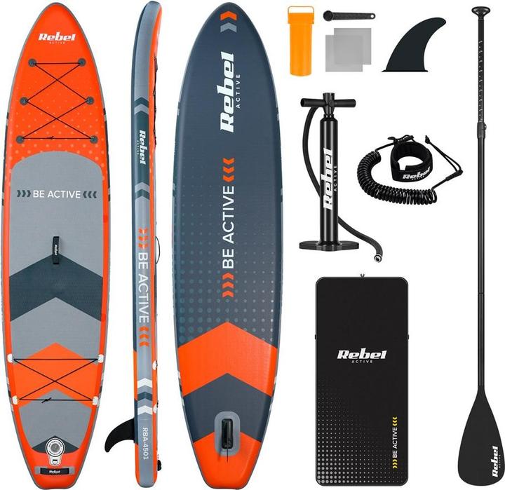 Rebel Deska SUP ACTIVE pompowana 350x81x15cm pomarańczowa (11'6")