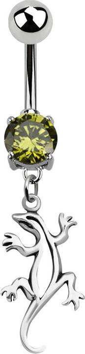 Immagine prodotto Star Piercing Banana in argento con ciondolo a forma di lucertola (senza ottone, Acciaio chirurgico 316L, Argento 925)