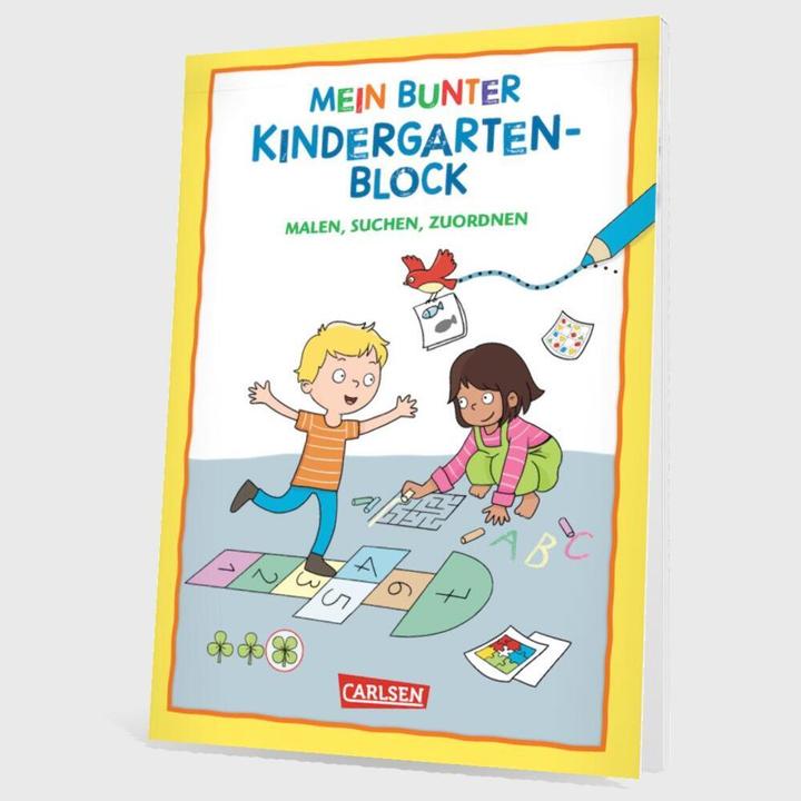 Immagine prodotto Rätseln für Kita-Kinder: Mein bunter Kindergarten-Block: Malen, suchen, zuordnen