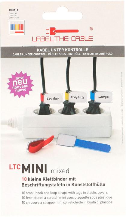 Actual product image Label-the-cable small velcro binder with label (Velcro cable ties, 90 mm, 10 pcs.)