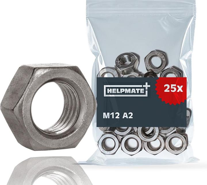 Helpmate Sechskantmutter M12, Edelstahl A2, DIN 934 (M12)