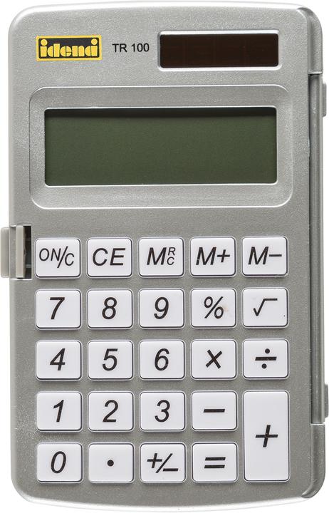 Actual product image Idena Pocket calculator TR 100, 8 digits (Solar cells, Batteries)