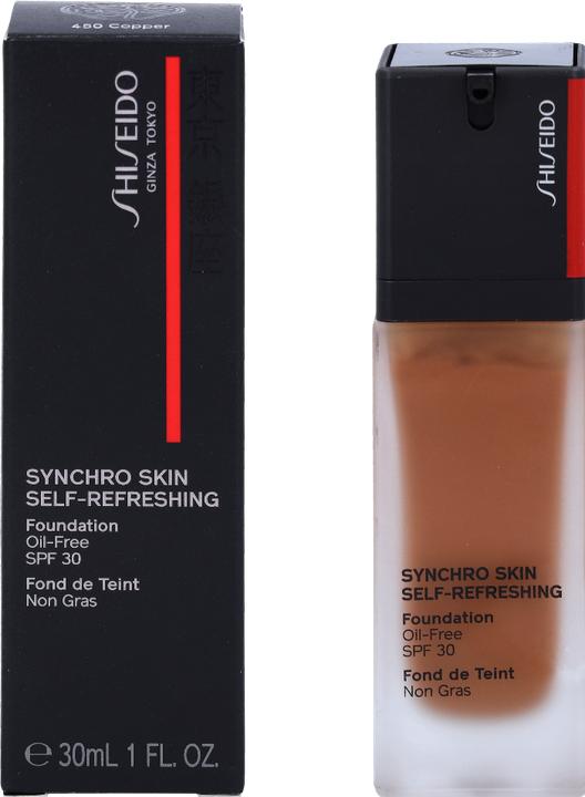 Actual product image Shiseido Synchro Skin Self Refreshing Fond de Teint No 450 (450 Copper)