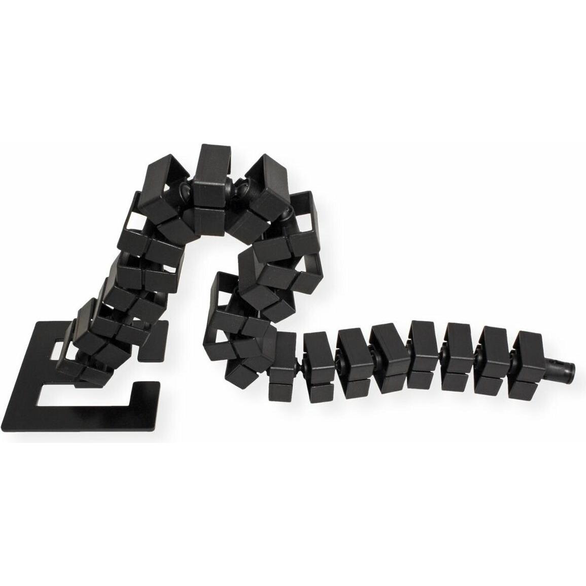 Bachmann, Canale passacavi, BACH 930.016 Serpente per cavi Quadro Set nero sistema flessibile di gestione dei cavi (Tubo cavi, 75 cm)
