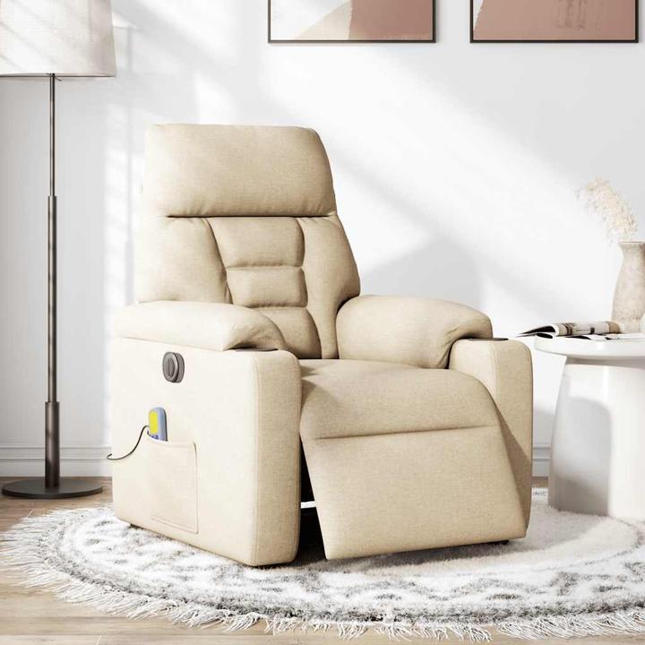 Immagine prodotto vidaXL Sedia da massaggio elettrica in tessuto crema