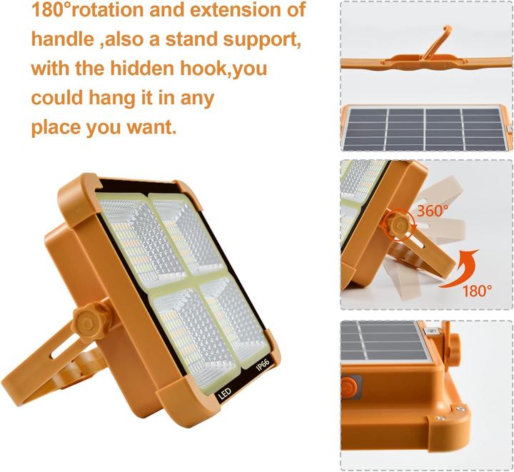 Actual product image CosyEasy Solar LED Construction Spotlight (Orange) (10000 lm)