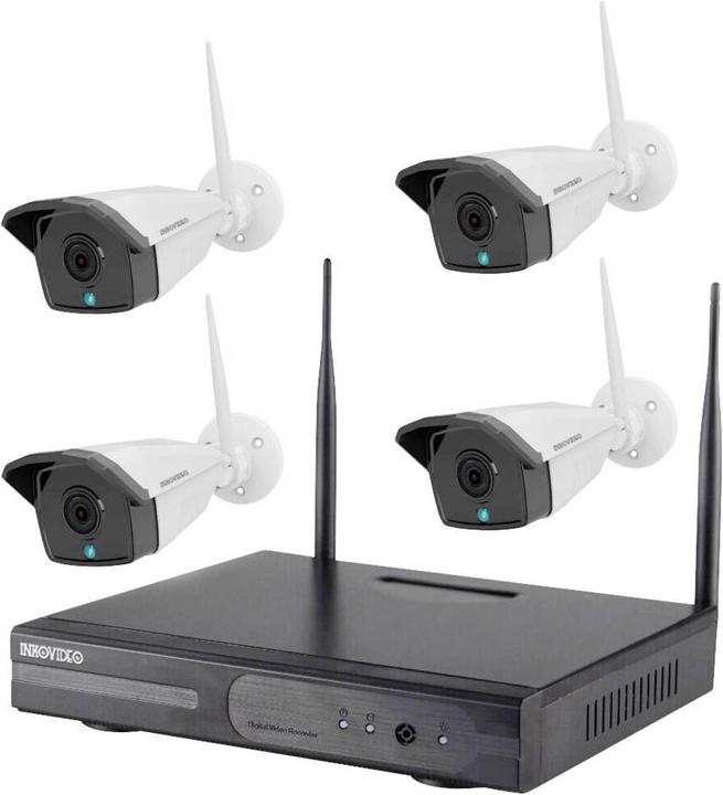 Actual product image Inkovideo Surveillance camera set WLAN IP 4 channel with cameras 1920 x 1080 pixels (1920 x 1080 Pixels)