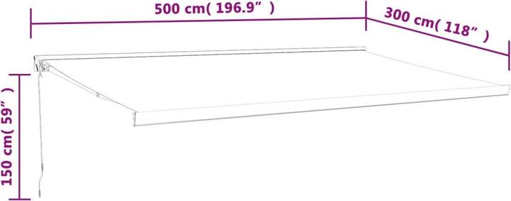 Produktbild vidaXL Einziehbare Markise (3 m)
