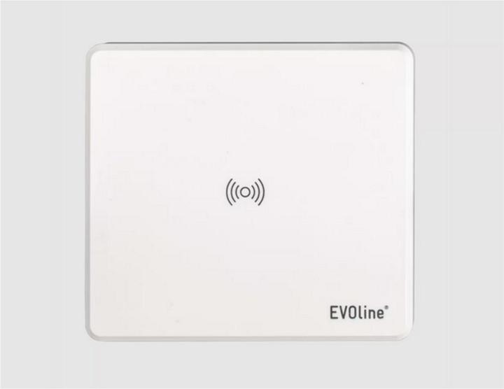 Produktbild Evoline Einbausteckdose Square80 T13 USB-A Qi-Ladestation, Weiss