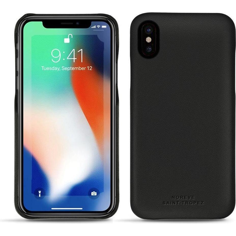 Noreve Lederschutzhülle (Apple iPhone XS Max), Smartphone Hülle, Schwarz