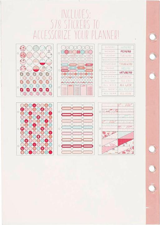 Actual product image Creativ Company Sticker book watercolour A5 for planner, 578 pieces.