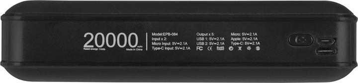 Actual product image Extralink EX.19614 power bank Lithium Polymer (LiPo) Black (20000 mAh, 10 W, 74 Wh)