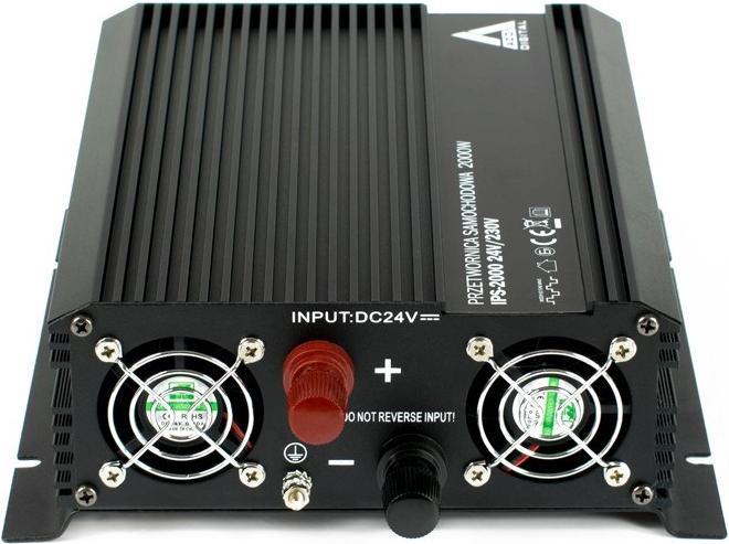 Actual product image Digital AZO 24 VDC / 230 VAC car inverter IPS-2000 2000W
