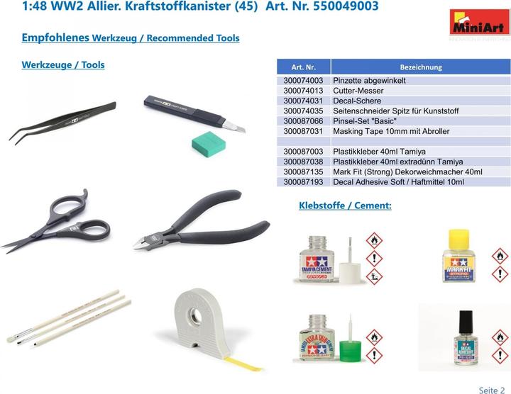 Actual product image Mini art Allied Jerry Cans WW2