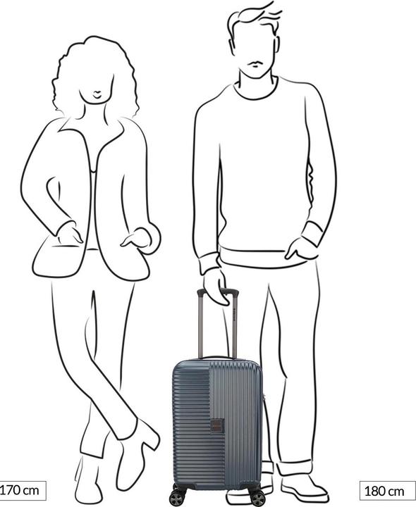 Produktbild Anständiger Tourister -Handtasche Spinner 55 cm Grau (34 l)