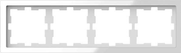 Produktbild Merten D-Life Glas Rahmen, 4fach, Kristallweiss MEG4040-6520