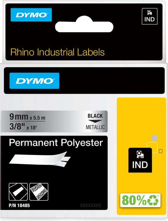 Produktbild Dymo Schriftband 9mm (0.90 cm, Silber)