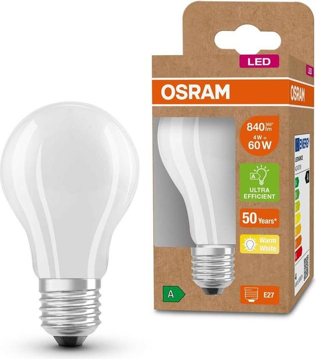 Produktbild Osram Led Filament Classic A (E27, 4 W, 840 lm, 1 x, A)