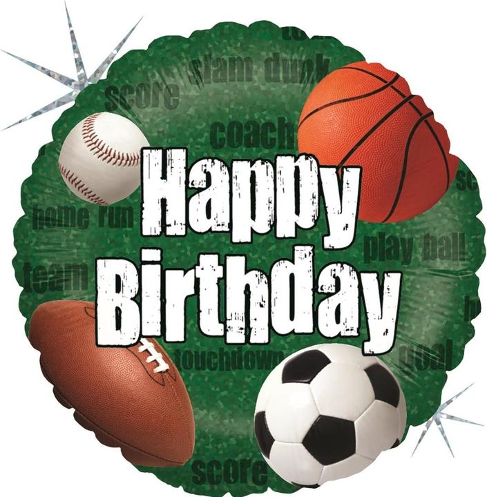 Produktbild Grabo Balloons Happy Birthday Basketball Fussball Baseball Rugby Ballon