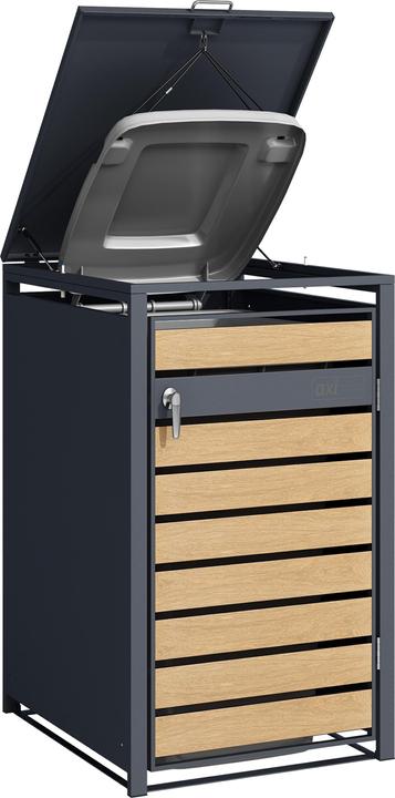 Immagine prodotto Axi Contenitore per rifiuti Lucas in metallo antracite/legno 1x 240L