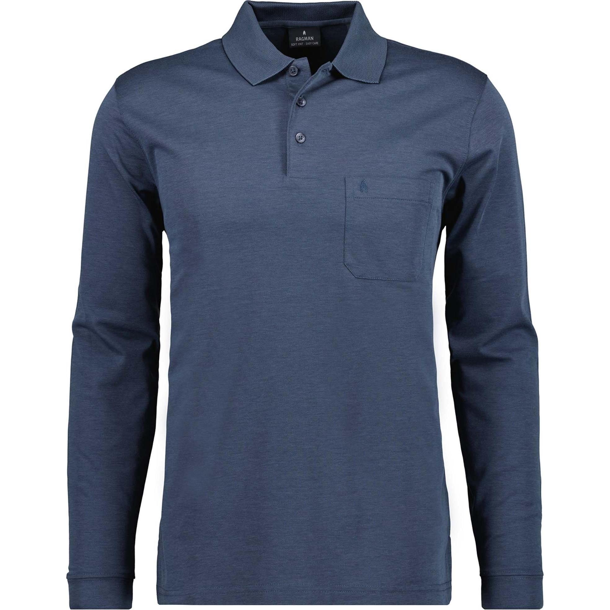 Ragman, Herren, Shirt, Poloshirt Casual Bequem sitzend, Blau, (8XL)