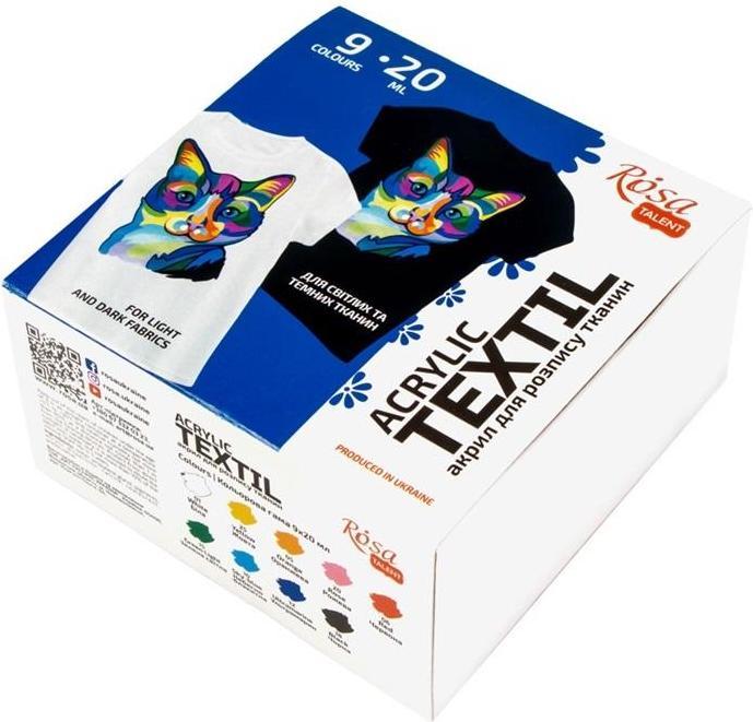 Actual product image Stofffarben 20 ml, 9 Farben (20 ml)