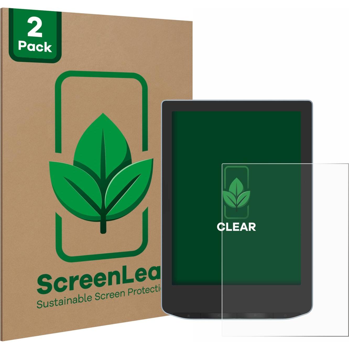 ScreenLeaf Schutzfolie nachhaltiger Displayschutz Display Schutz Folie Klar Transparent, eReader Zubehör, Transparent