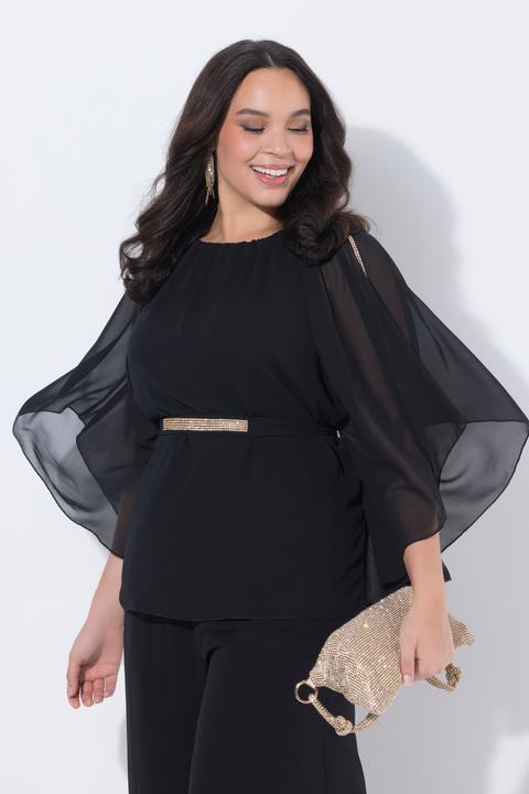 Actual product image Ulla Popken Layered Chiffon Blouse (58, 60)