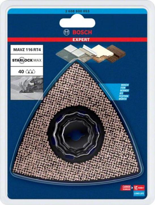 Actual product image Bosch Professional Zubehör Expert Sanding Plate MAVZ 116 RT4 Blade for multifunction tools, 116 mm (40)