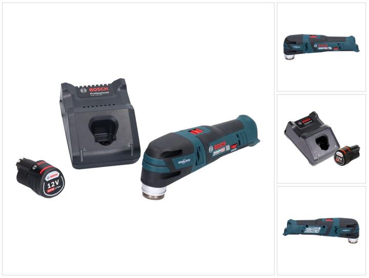 Actual product image Bosch Professional GOP 12V-28 Professional Battery Multi Cutter Starlock Brushless + 1x Battery 2.0 Ah + Charger