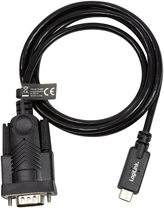 Actual product image LogiLink USB C to RS232 (1.20 m)