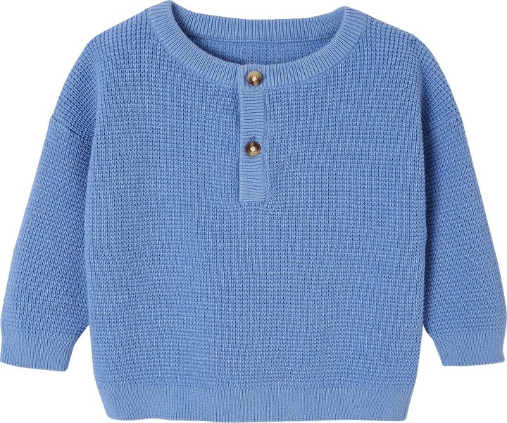 Produktbild Vertbaudet Baby Henley-Pullover aus Waffelpikee (80)