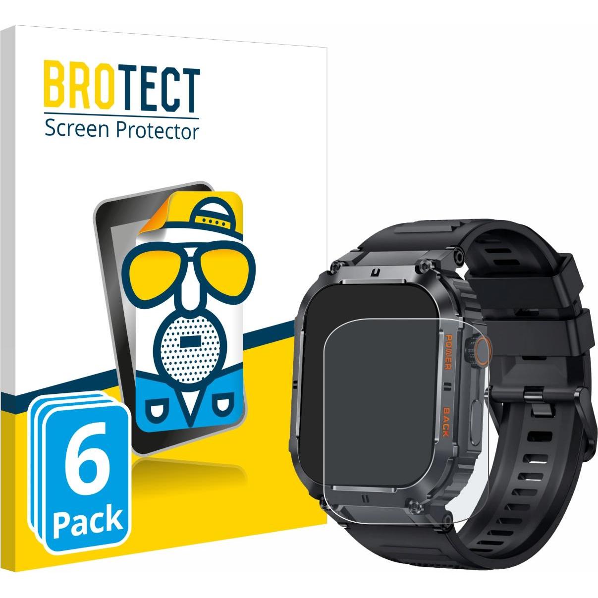 BROTECT Entspiegelungsfolie Displayschutz Displayschutzfolie Folie Matt, Smartwatch Schutzfolie, Schwarz