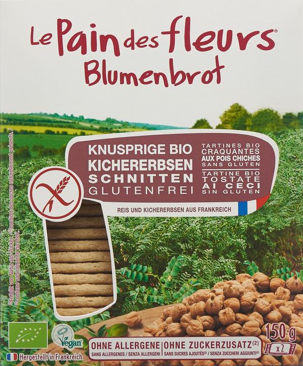 Produktbild Le Pain des fleurs Knusprige Schnitten Kichererbsen (197 g)