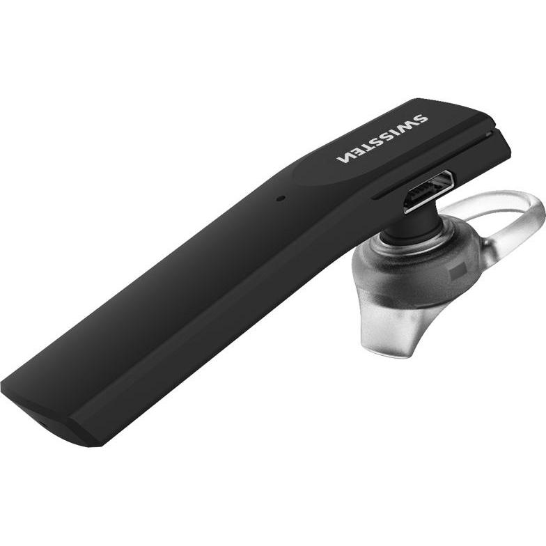Swissten Bluetooth Headset ULTRA LIGHT UL-9 (ANC, 50 h, Kabellos), Kopfhörer, Schwarz