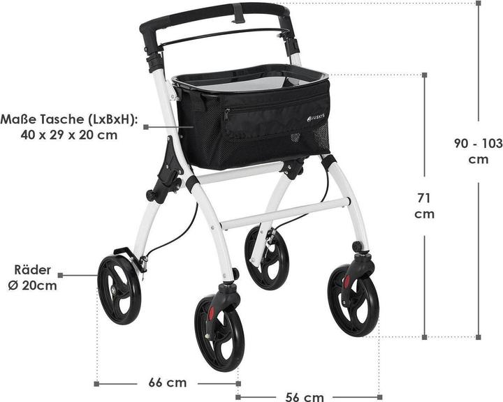 Actual product image Juskys Aluminium Wohnungsrollator