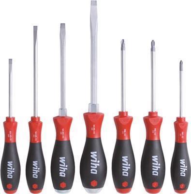 Actual product image Wiha Screwdriver set 7 pcs PH1+2 PZ 2/ slotted 4.5-5.5-6.5-8 SF