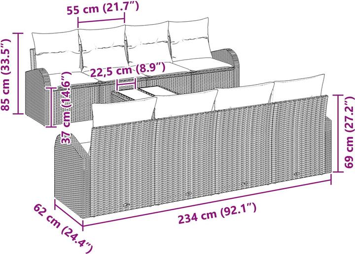 Produktbild vidaXL Outdoor-Sofagarnitur