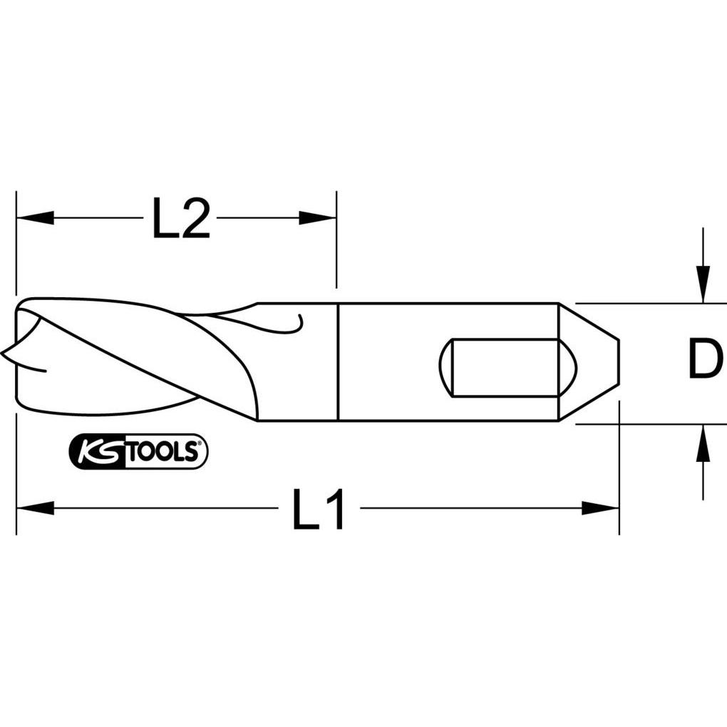 Thumbnail - KS Tools, Bohrereinsatz, HSS-G Spiralbohrer (9 Millimeter)