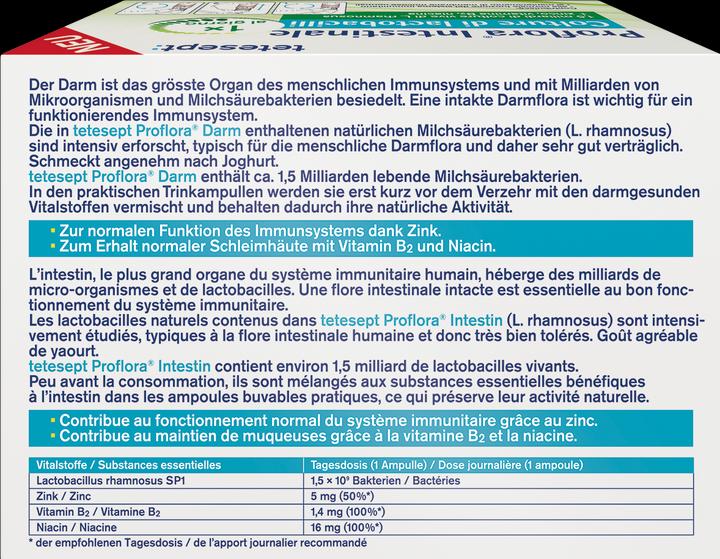 Actual product image Tetesept Proflora intestine (7 Piece, Ampoule, 75.60 g)