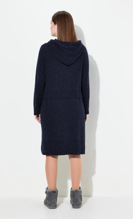 Produktbild Ulla Popken Strickkleid, Noppen, Kapuze, Langarm (54)